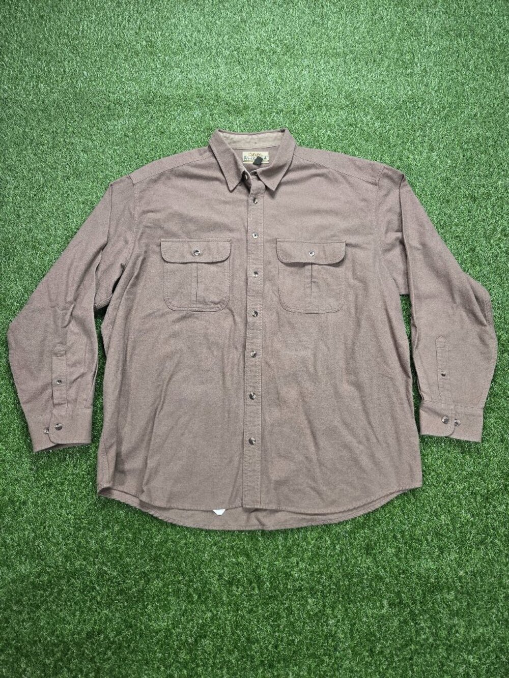 Cabelas Deerskin Soft Chamois Shirt Mens 2XL XXL Tall Brown Flannel Hunting